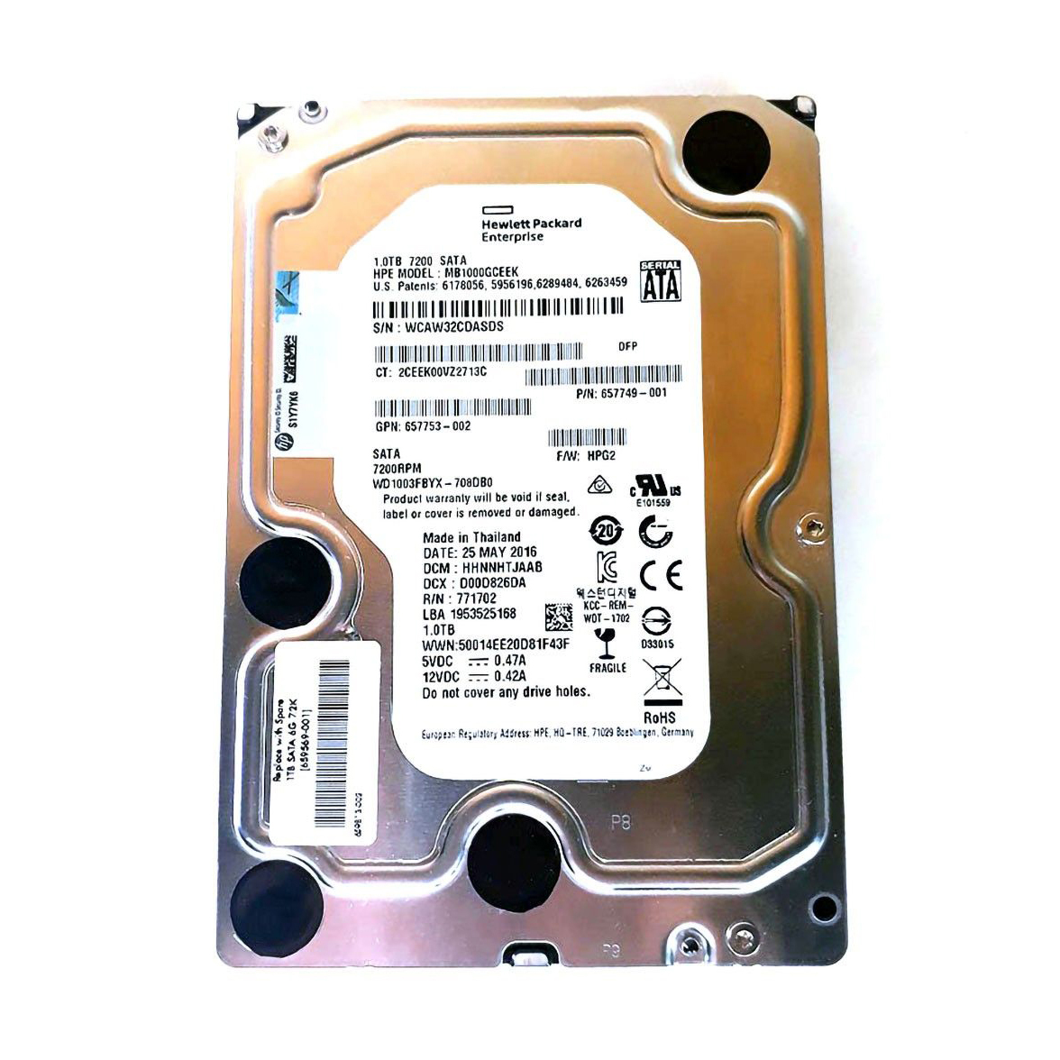 1TB 72K 6Gbps SATA 35 SS HDD